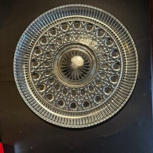 Vintage Federal Glass Windsor‎ Clear Service Plate 11"